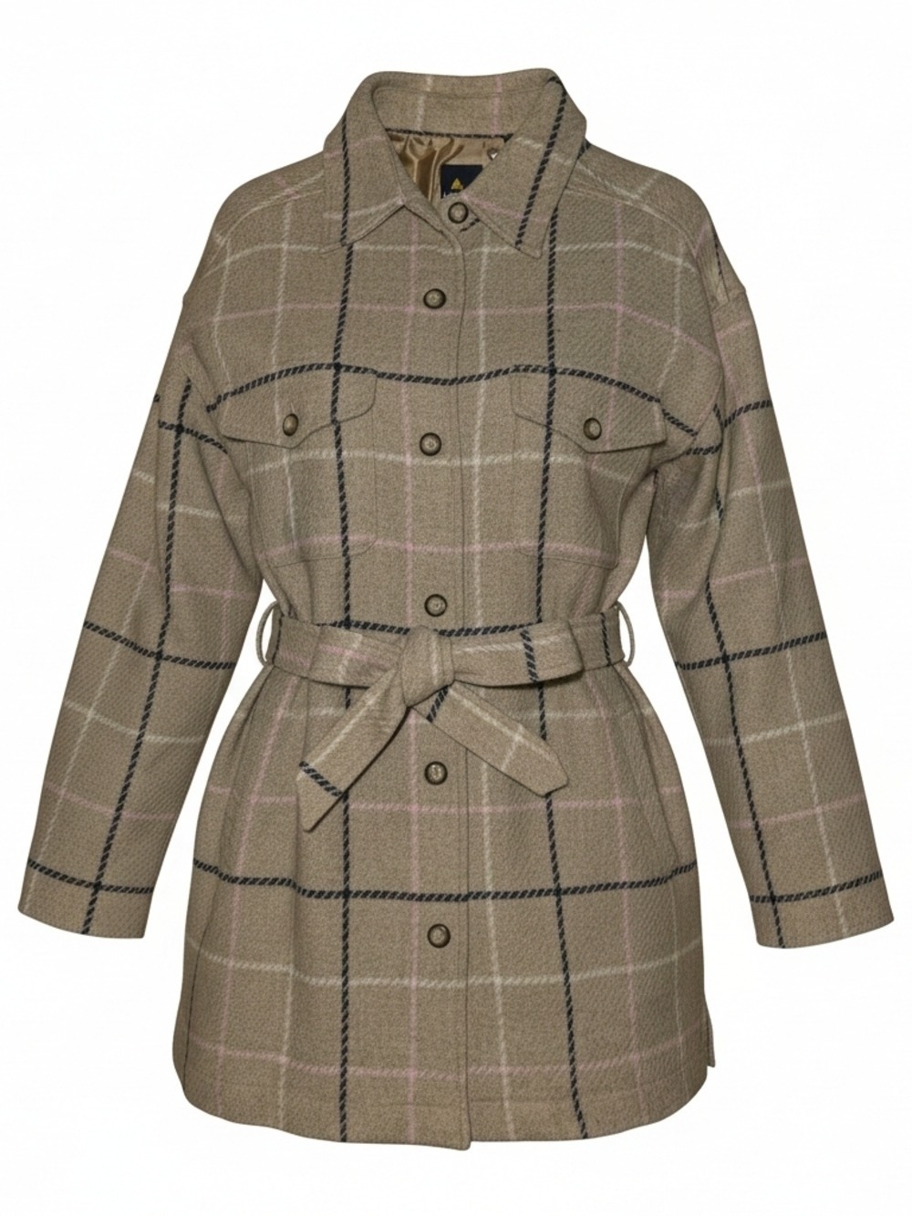 Liz Sport Plaid Button Up Shacket Large #JAC29